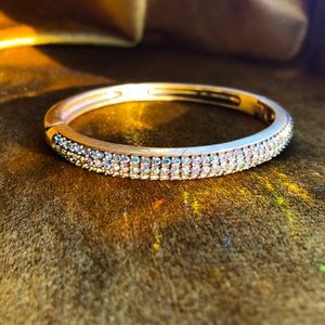 J CREW gold and crystal bracelet